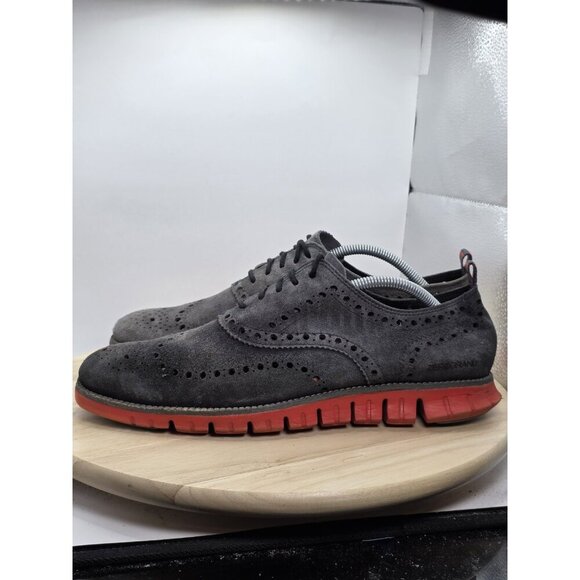 Cole Haan Zerogrand Oxford Men's Size 11 M Wing Suede Wingtip Shoes C14355 - Picture 1 of 9